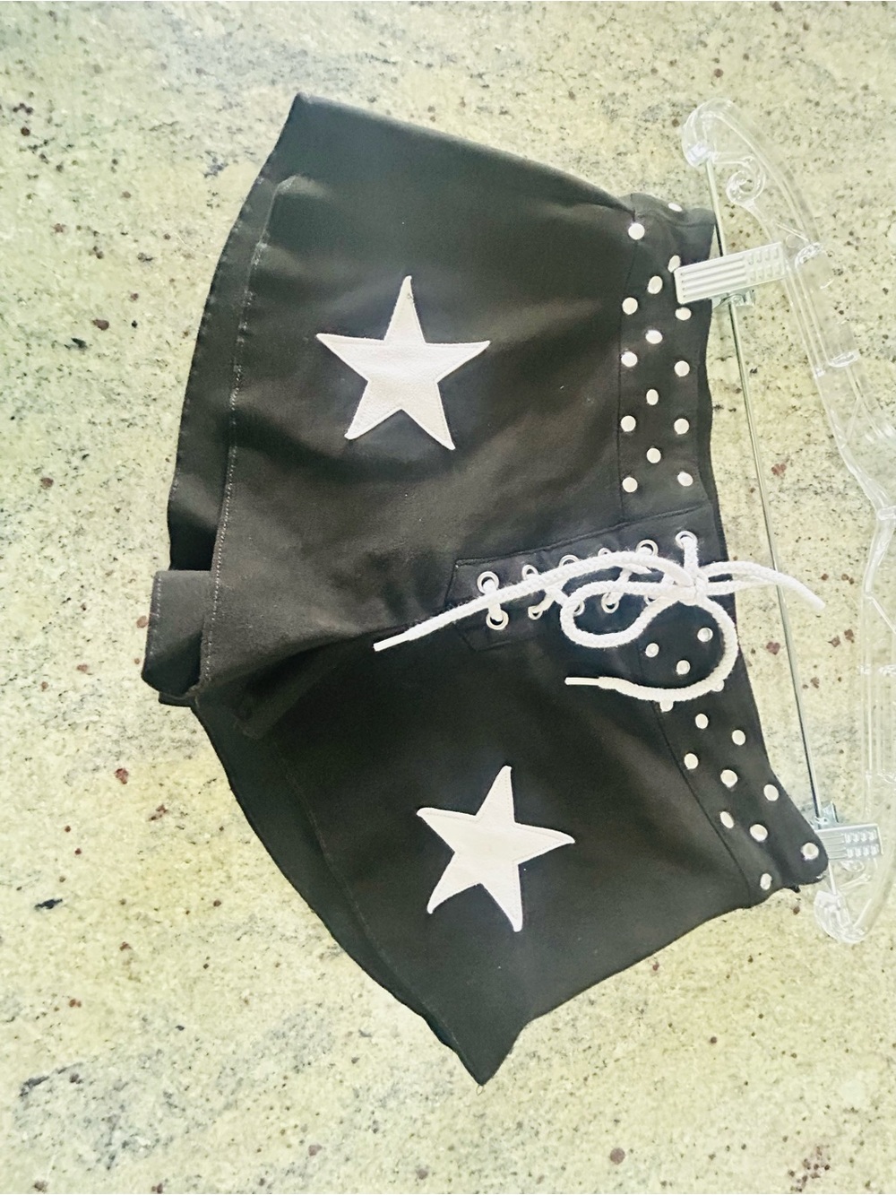 Forever 21 Black Drawstring Star Shorts